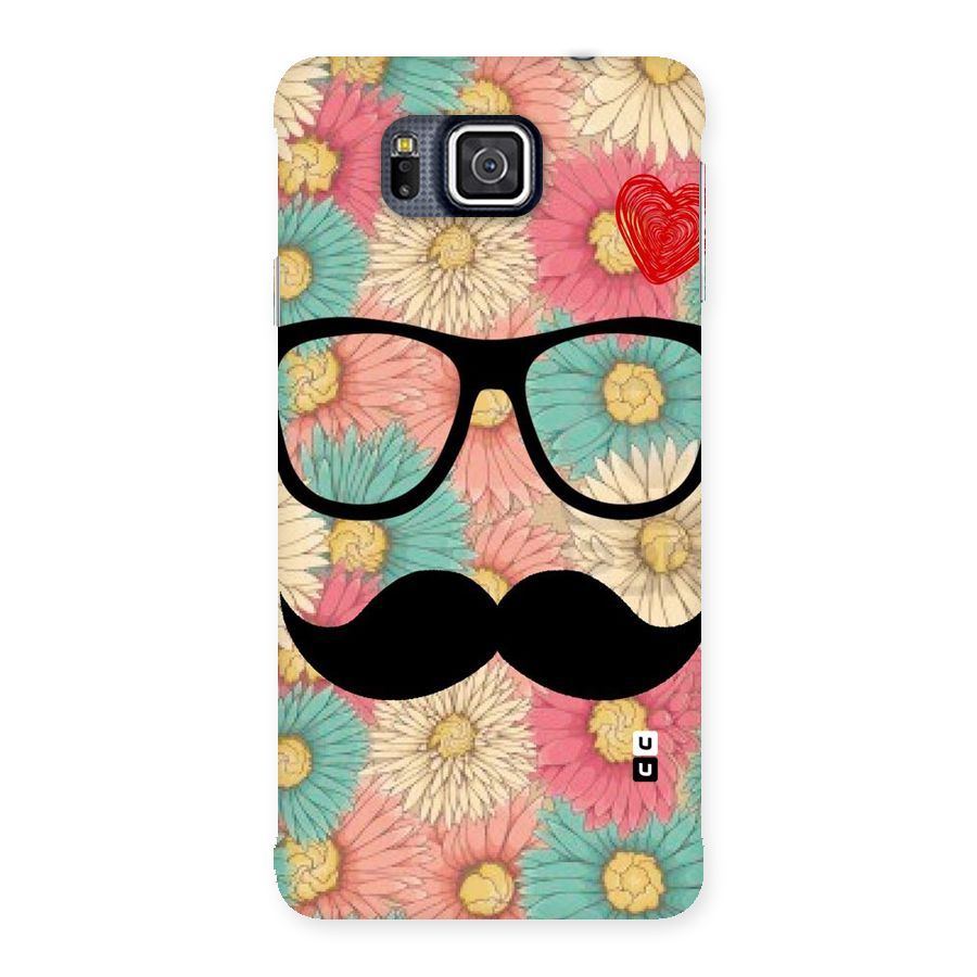Floral Moustache Back Case for Galaxy Alpha
