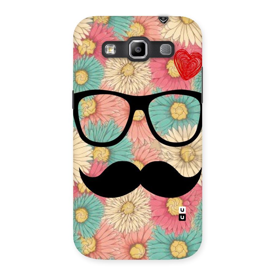 Floral Moustache Back Case for Galaxy Grand Quattro