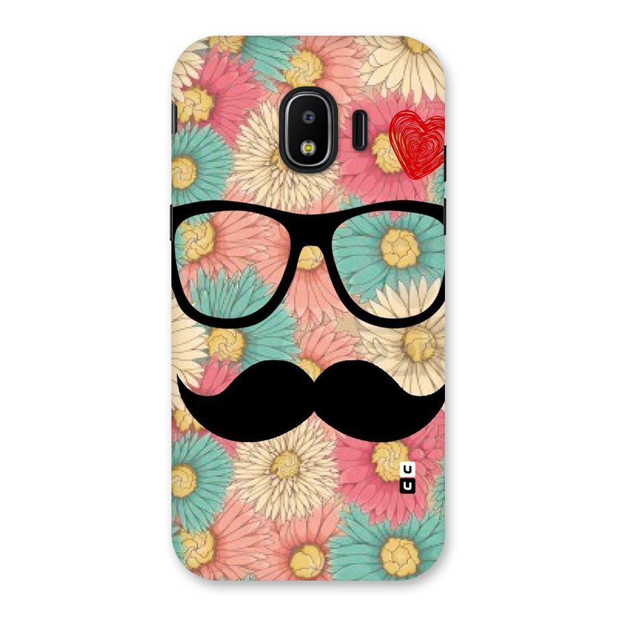 Floral Moustache Back Case for Galaxy J2 Pro 2018