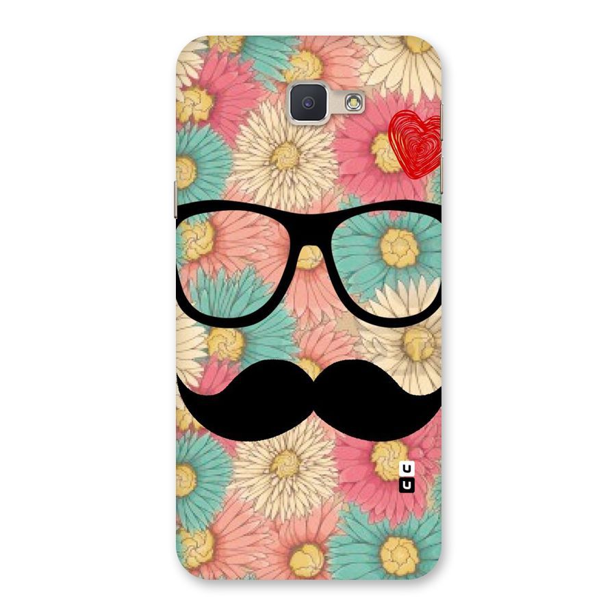 Floral Moustache Back Case for Galaxy J5 Prime