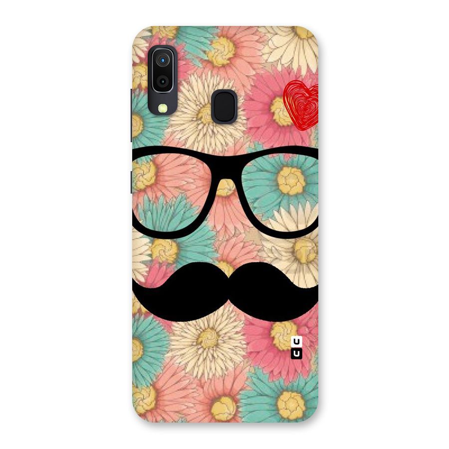 Floral Moustache Back Case for Galaxy M10s