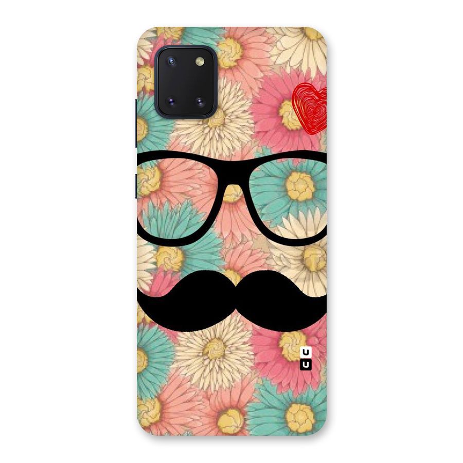 Floral Moustache Back Case for Galaxy Note 10 Lite