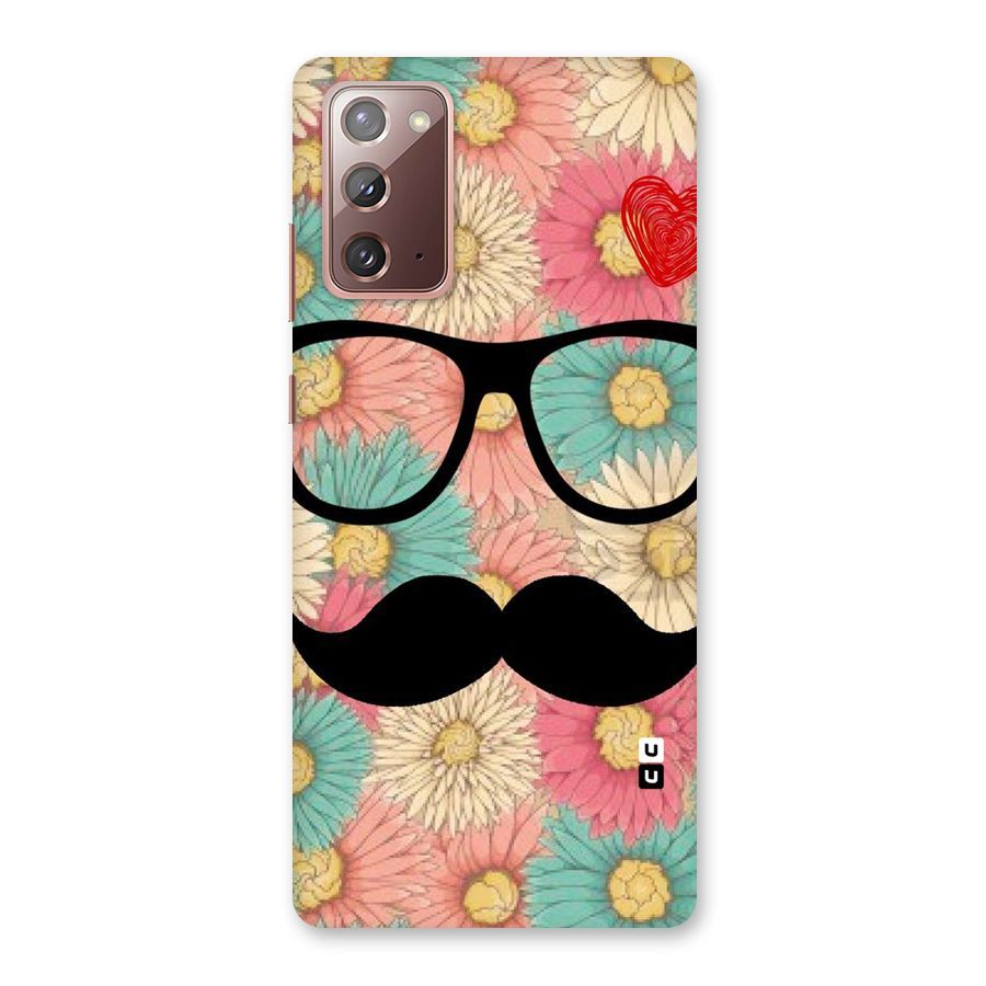 Floral Moustache Back Case for Galaxy Note 20