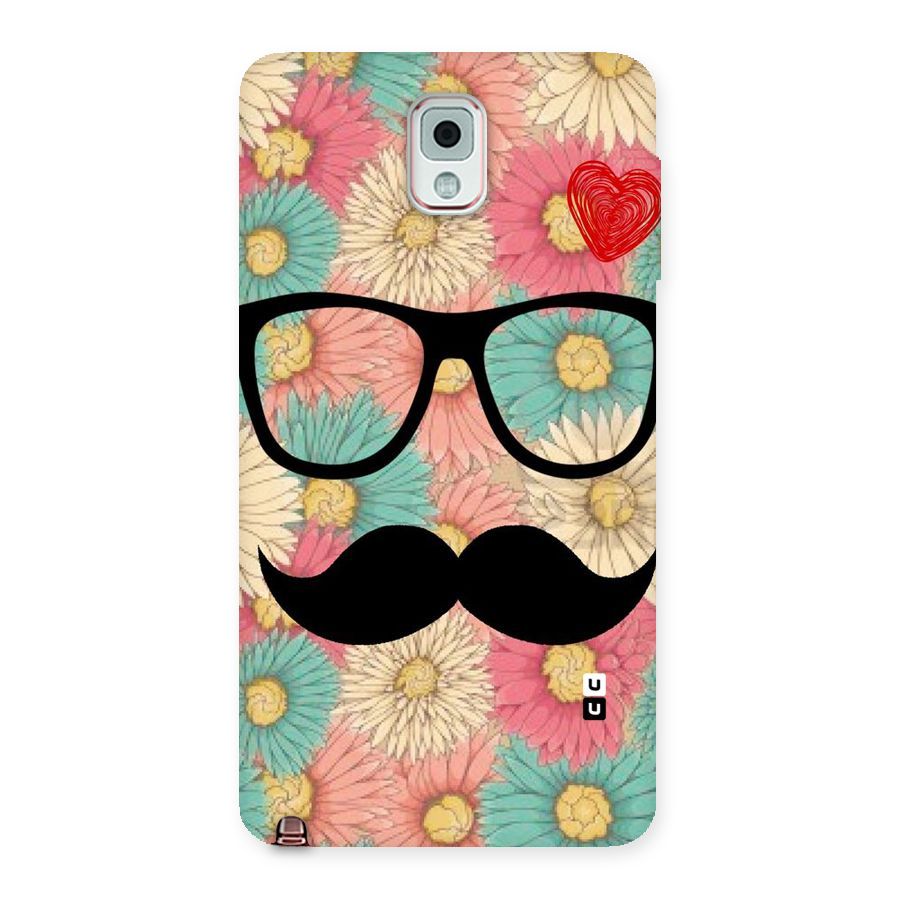 Floral Moustache Back Case for Galaxy Note 3