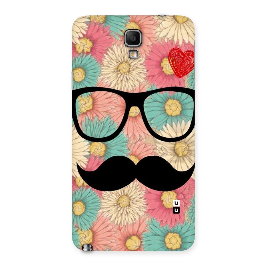 Floral Moustache Back Case for Galaxy Note 3 Neo