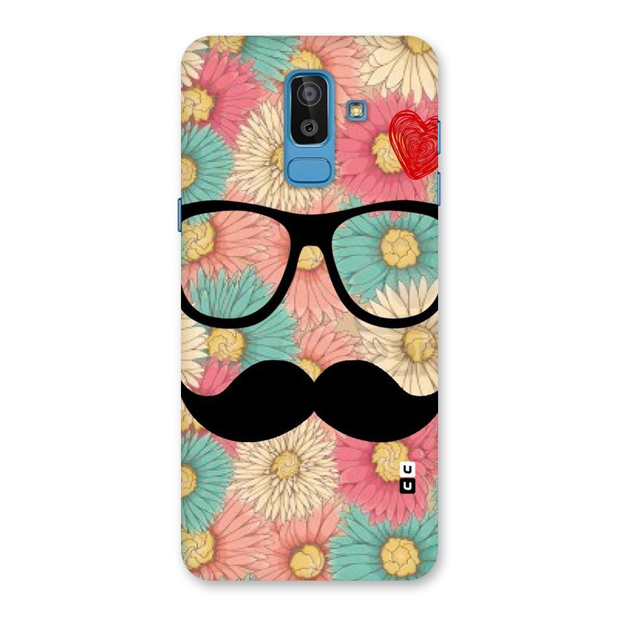 Floral Moustache Back Case for Galaxy On8 (2018)