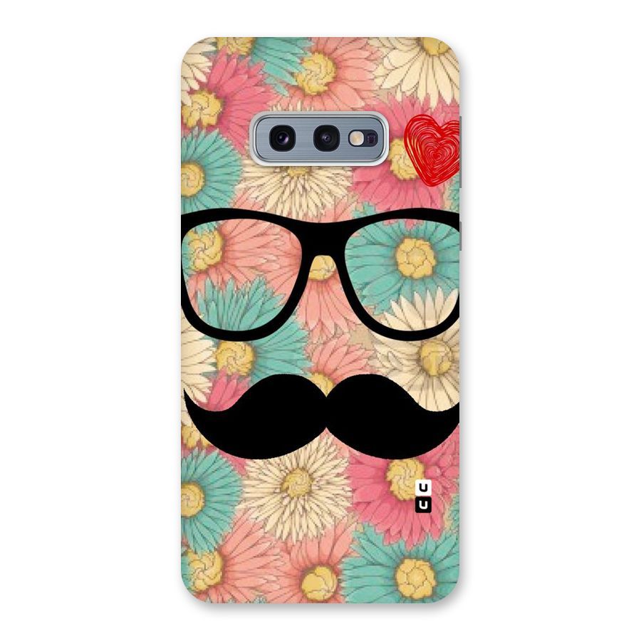 Floral Moustache Back Case for Galaxy S10e