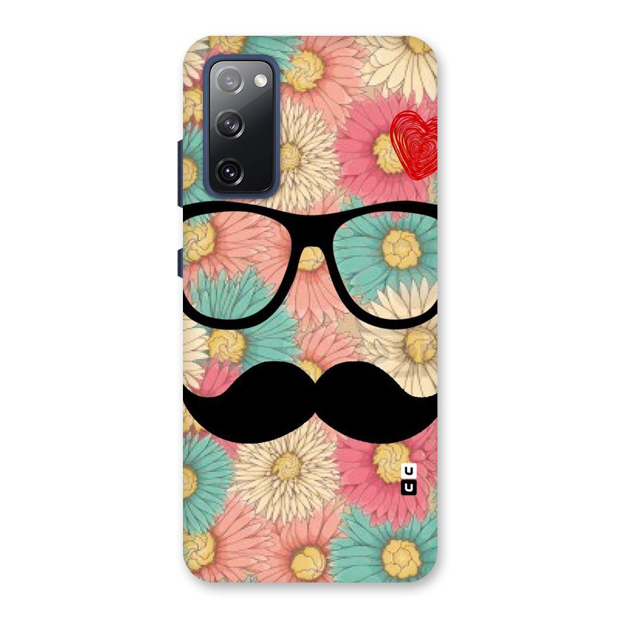 Floral Moustache Back Case for Galaxy S20 FE