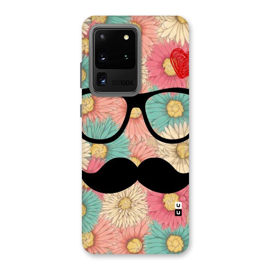 Floral Moustache Back Case for Galaxy S20 Ultra