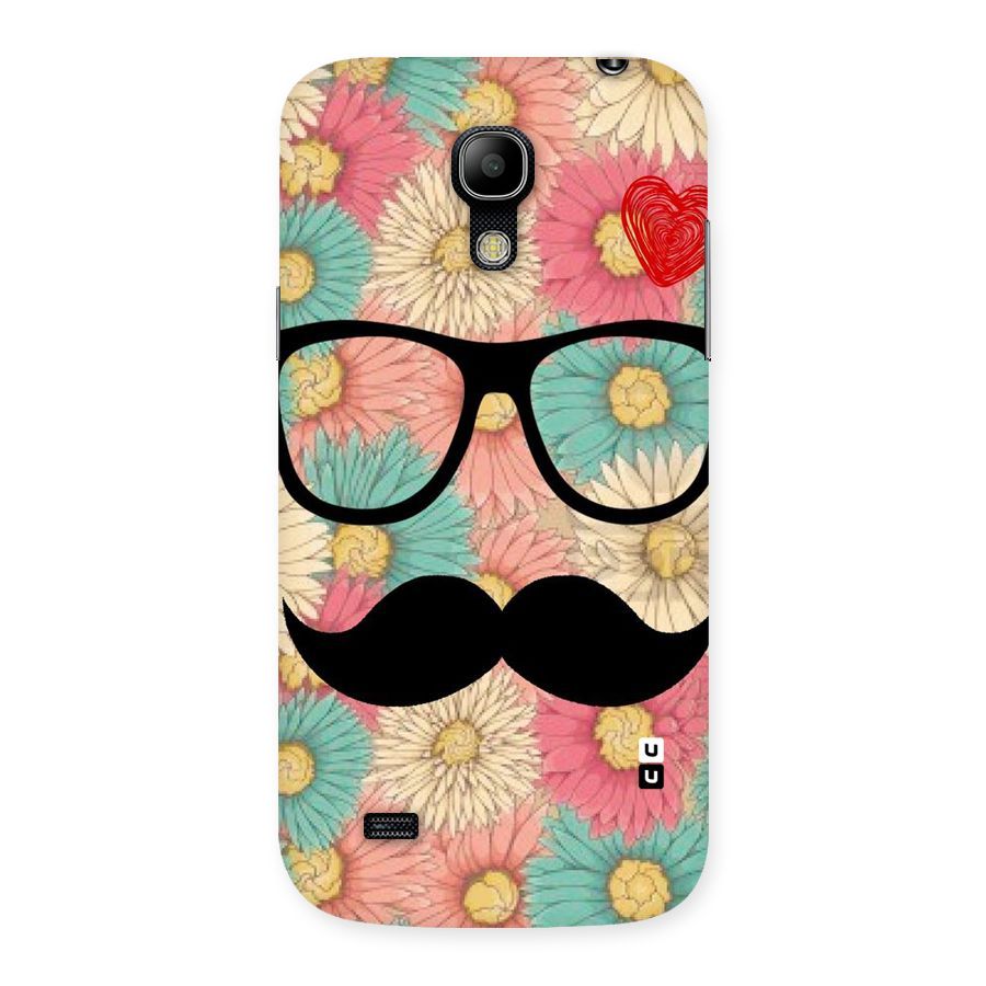 Floral Moustache Back Case for Galaxy S4 Mini