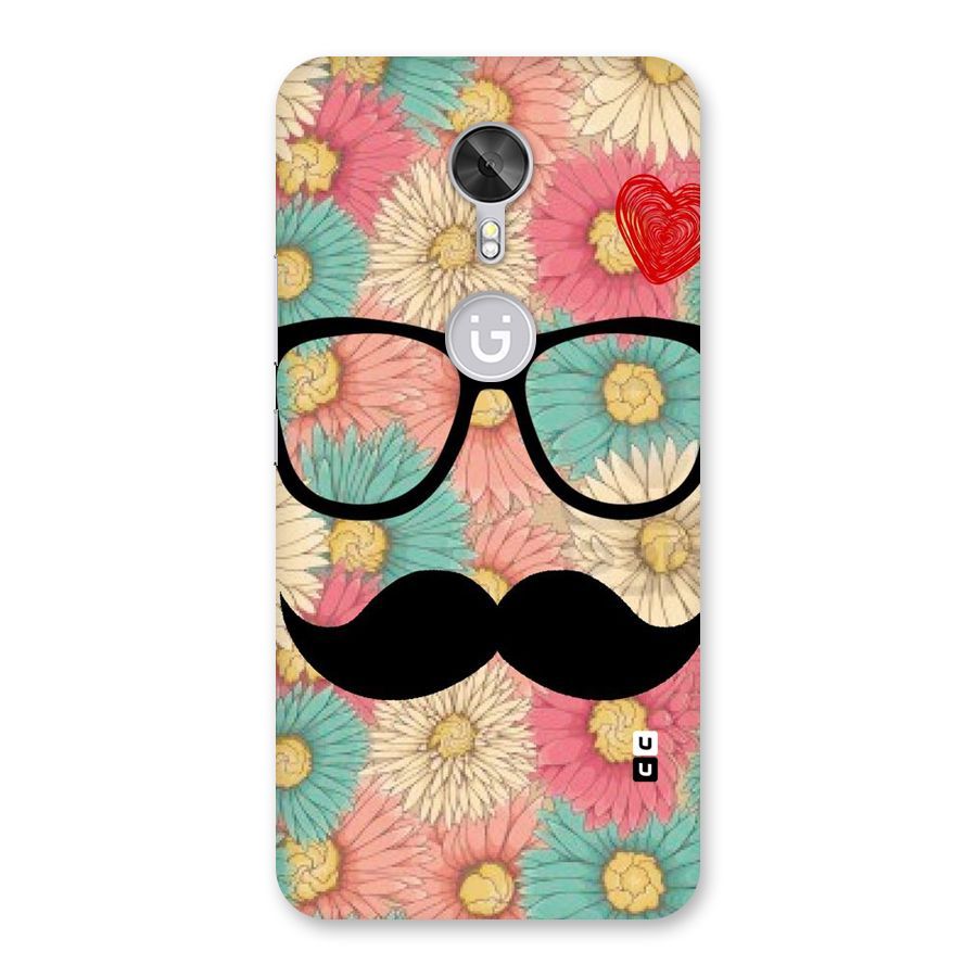 Floral Moustache Back Case for Gionee A1