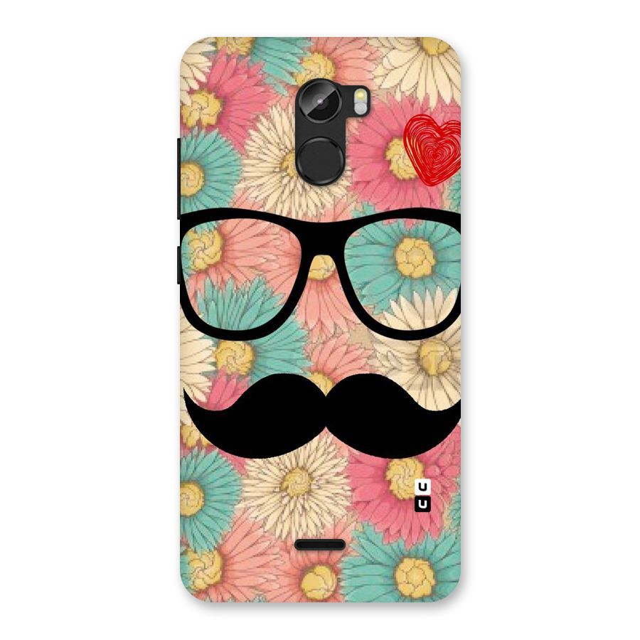 Floral Moustache Back Case for Gionee X1