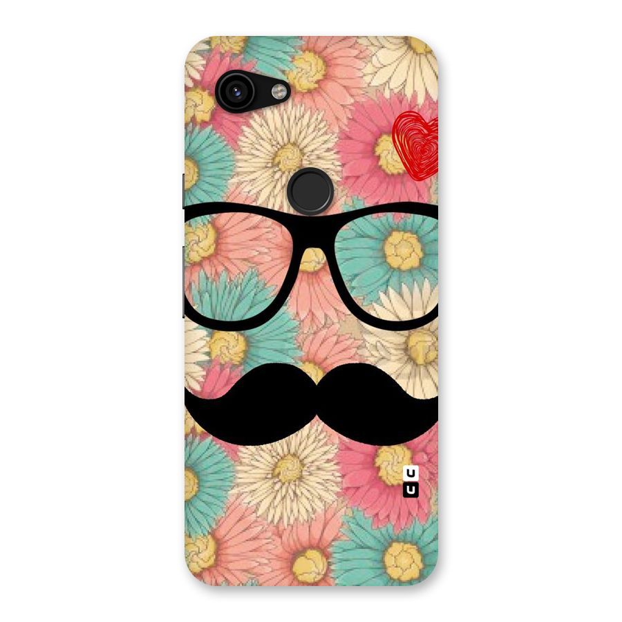 Floral Moustache Back Case for Google Pixel 3a