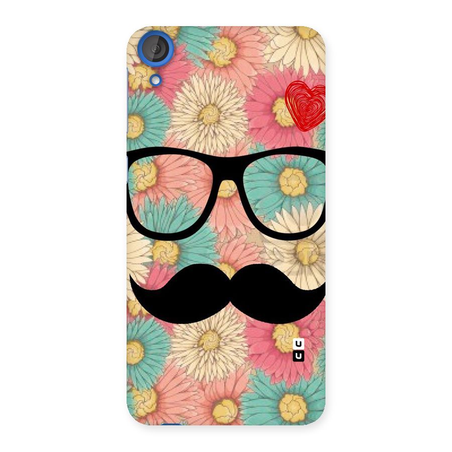 Floral Moustache Back Case for HTC Desire 820