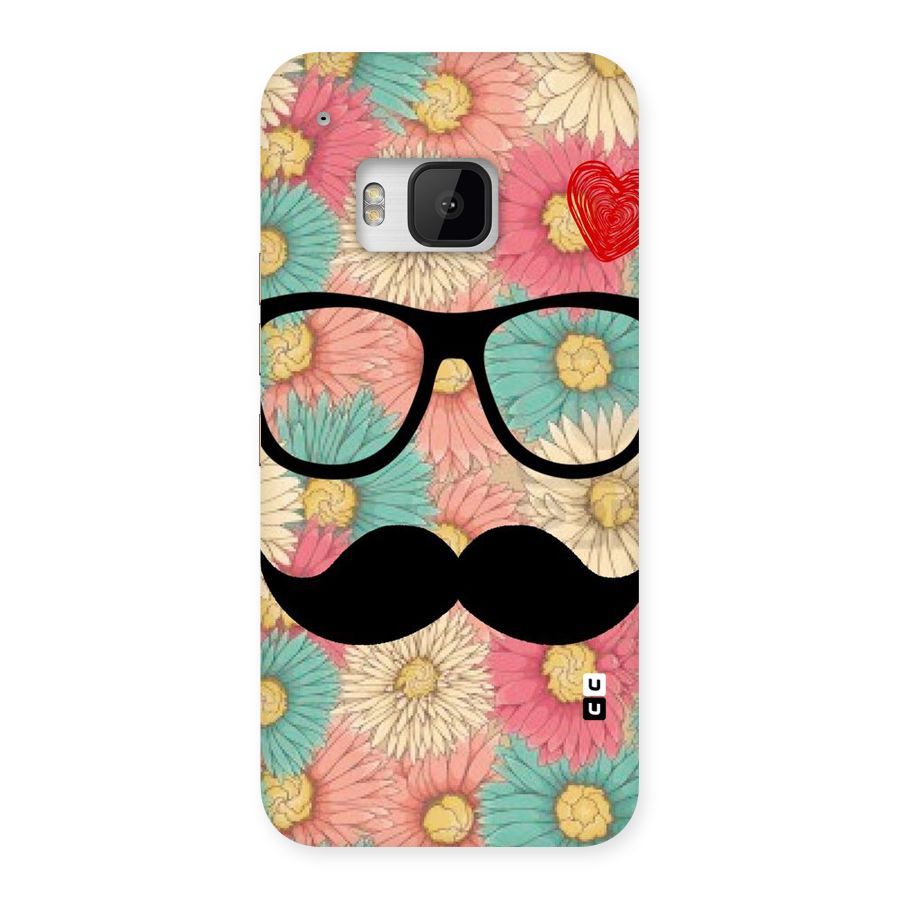 Floral Moustache Back Case for HTC One M9