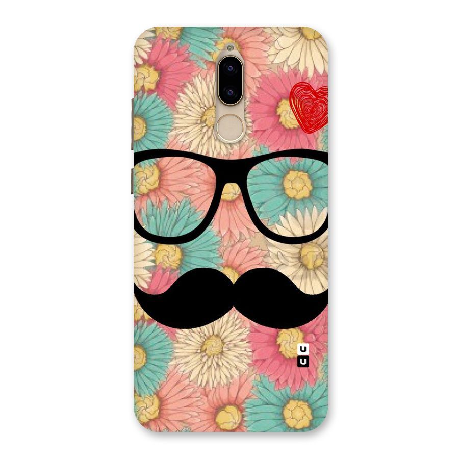 Floral Moustache Back Case for Honor 9i
