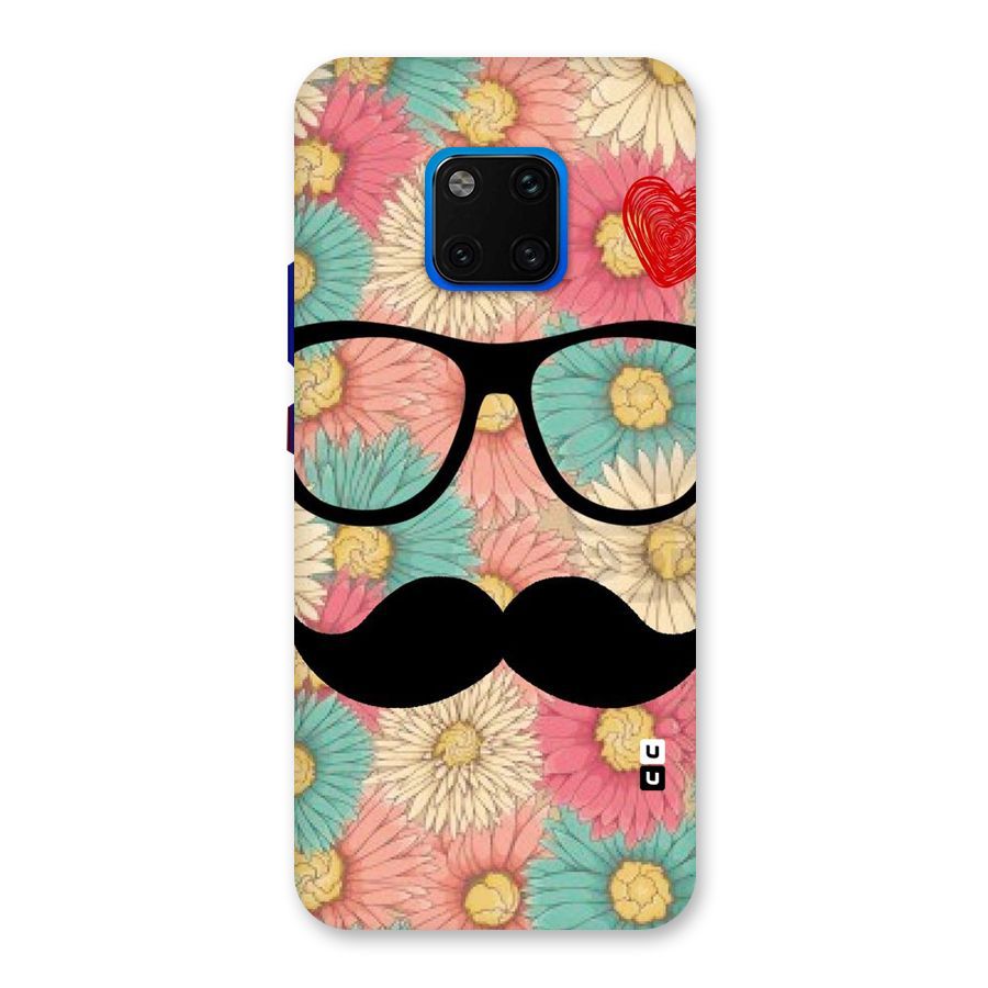 Floral Moustache Back Case for Huawei Mate 20 Pro