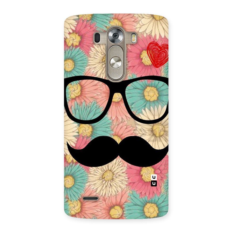 Floral Moustache Back Case for LG G3