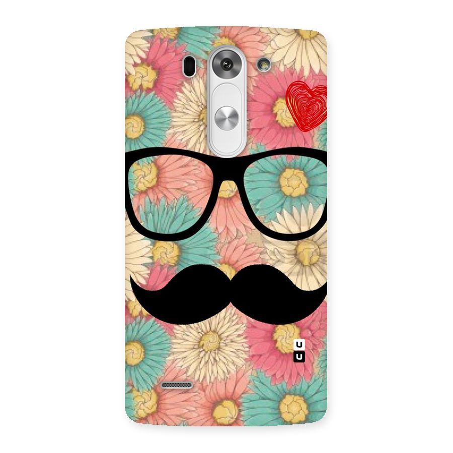 Floral Moustache Back Case for LG G3 Beat