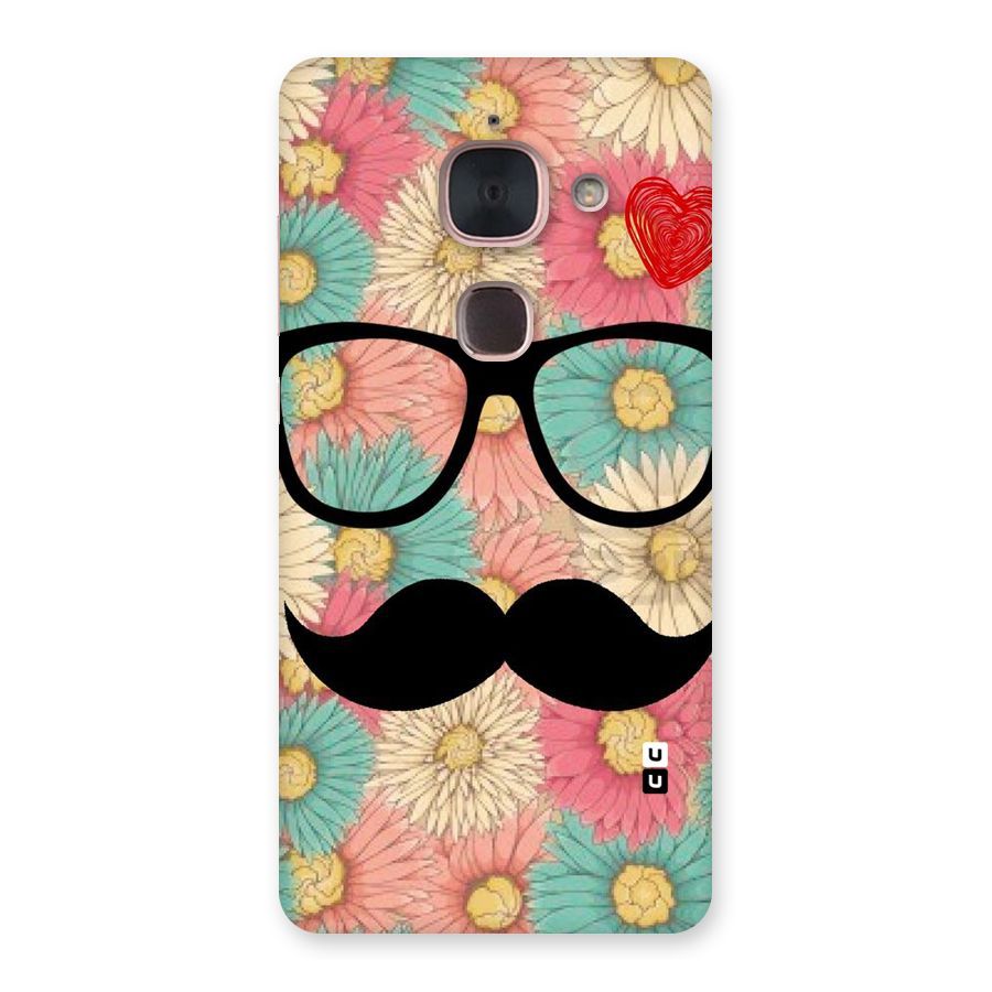 Floral Moustache Back Case for Le Max 2