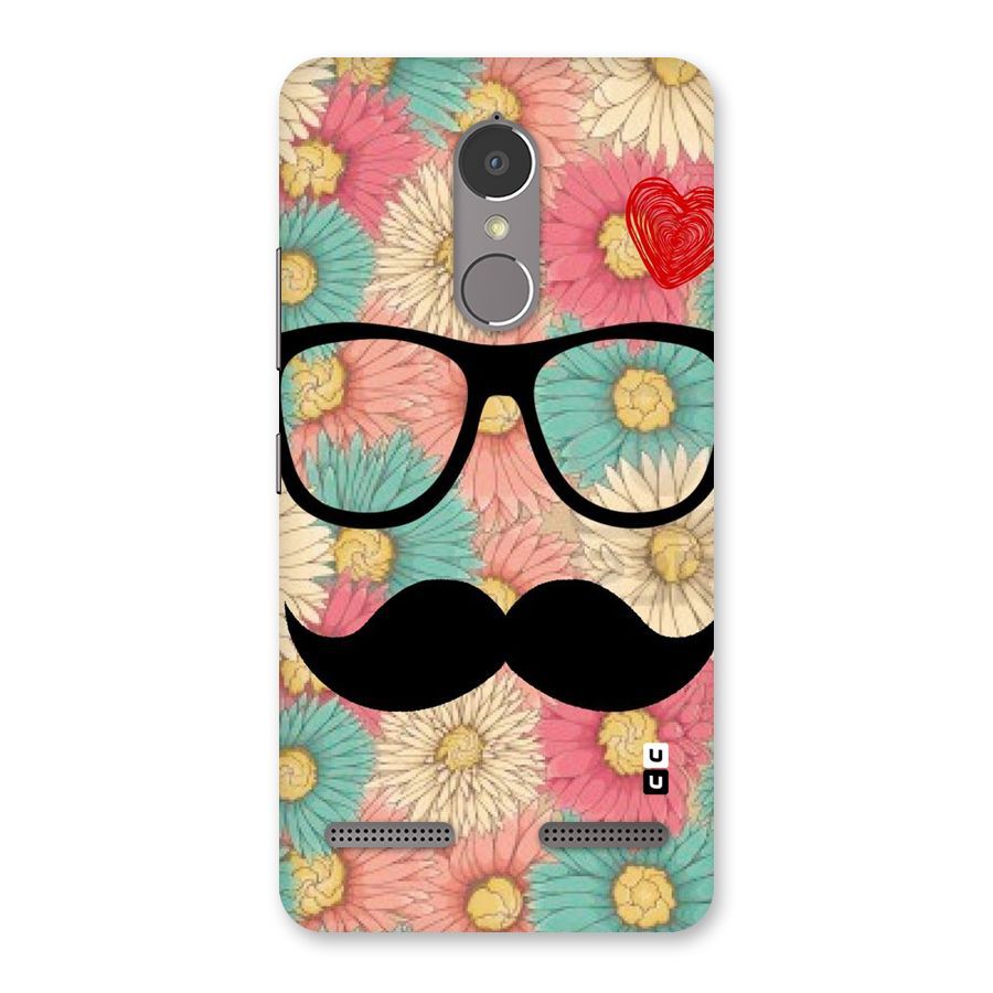 Floral Moustache Back Case for Lenovo K6 Power