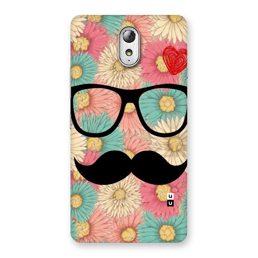 Floral Moustache Back Case for Lenovo Vibe P1M