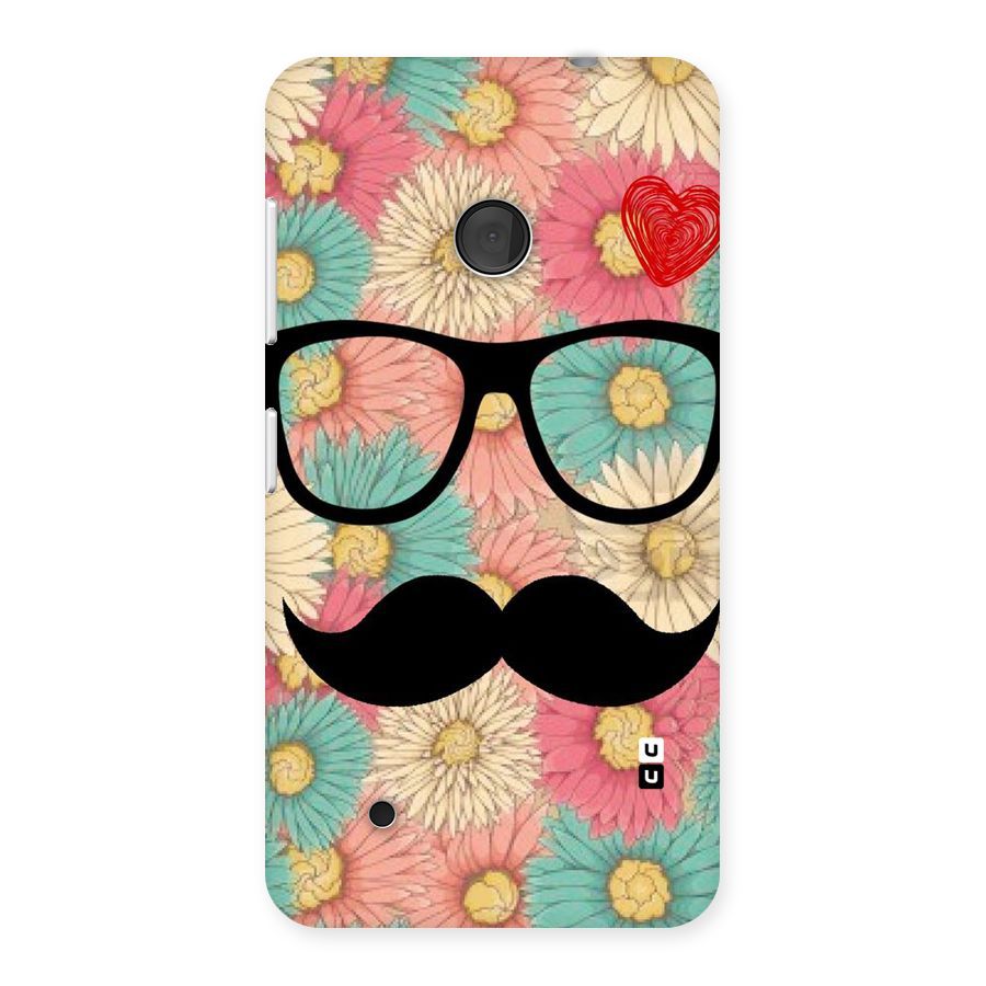 Floral Moustache Back Case for Lumia 530