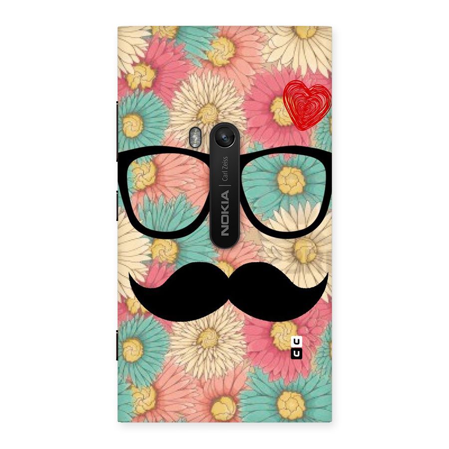 Floral Moustache Back Case for Lumia 920