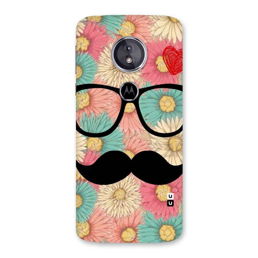 Floral Moustache Back Case for Moto E5
