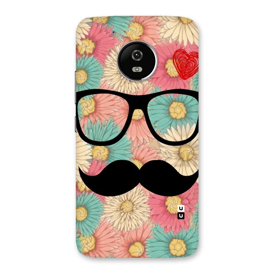 Floral Moustache Back Case for Moto G5
