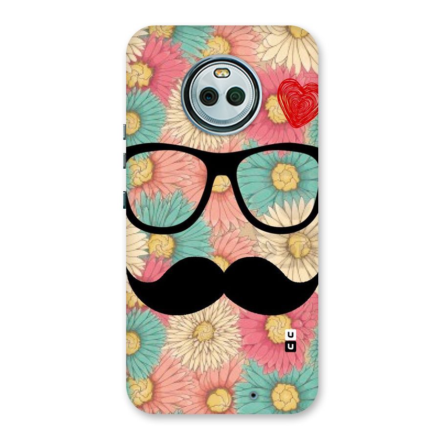 Floral Moustache Back Case for Moto X4