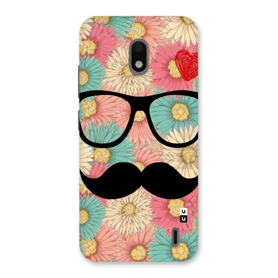 Floral Moustache Back Case for Nokia 2.2