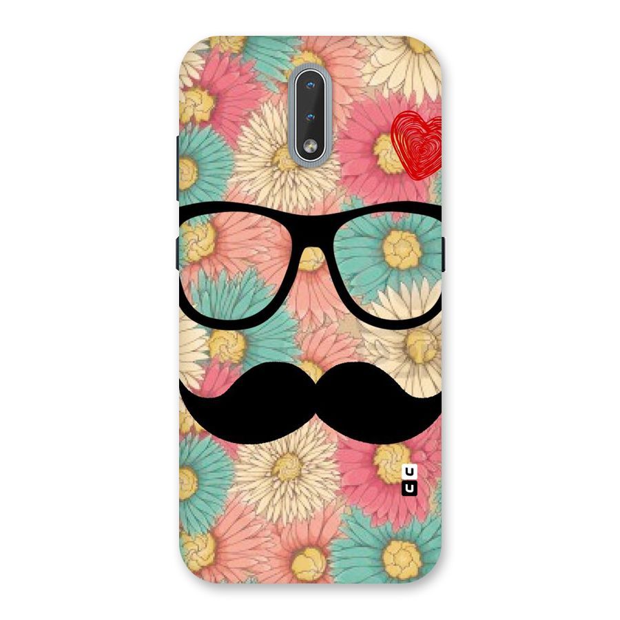 Floral Moustache Back Case for Nokia 2.3