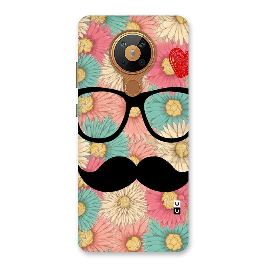 Floral Moustache Back Case for Nokia 5.3