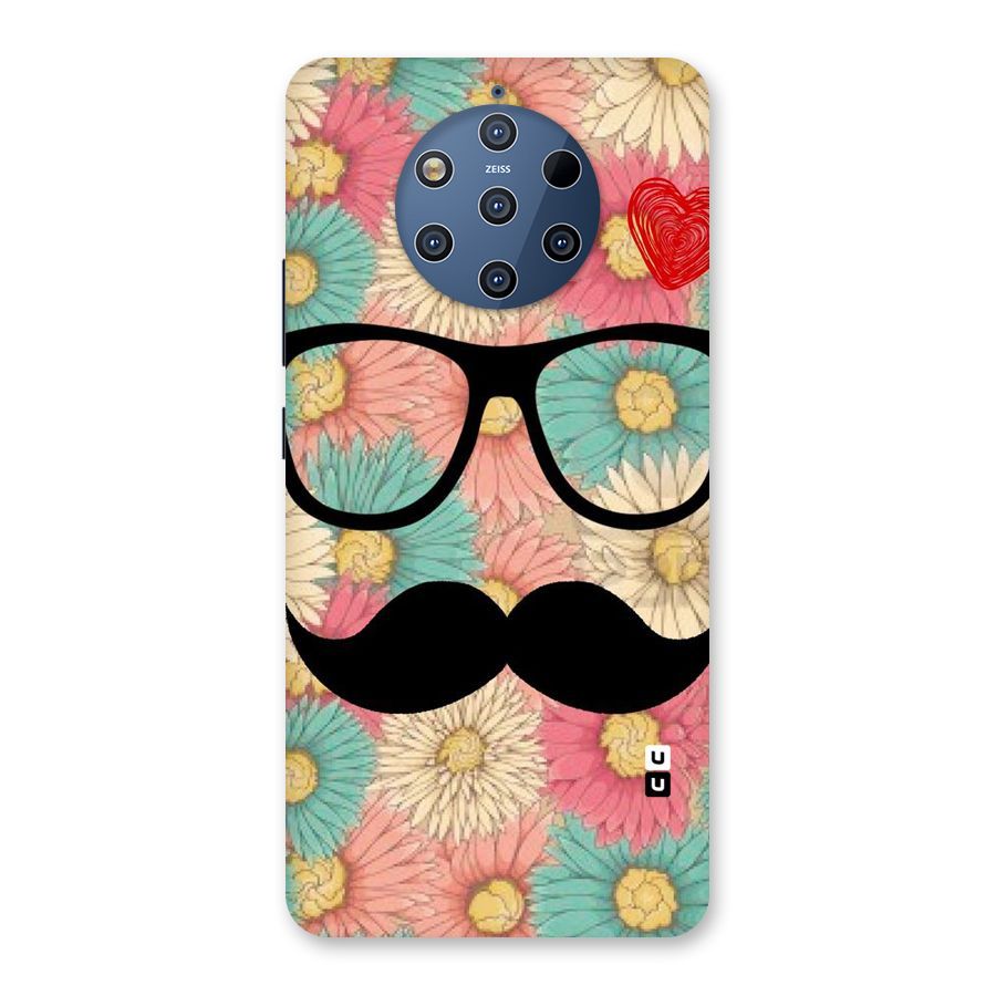 Floral Moustache Back Case for Nokia 9 PureView