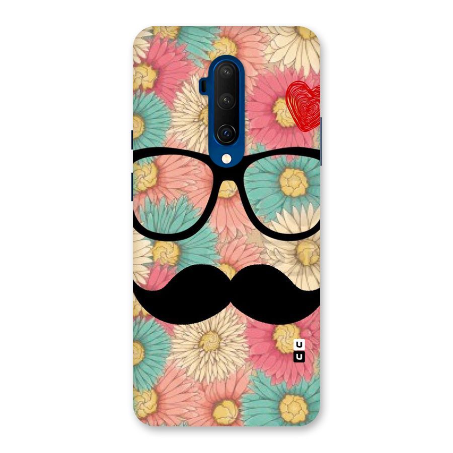 Floral Moustache Back Case for OnePlus 7T Pro
