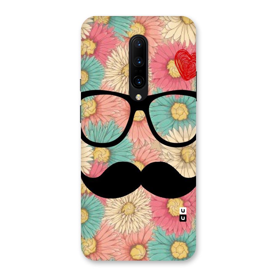 Floral Moustache Back Case for OnePlus 7 Pro