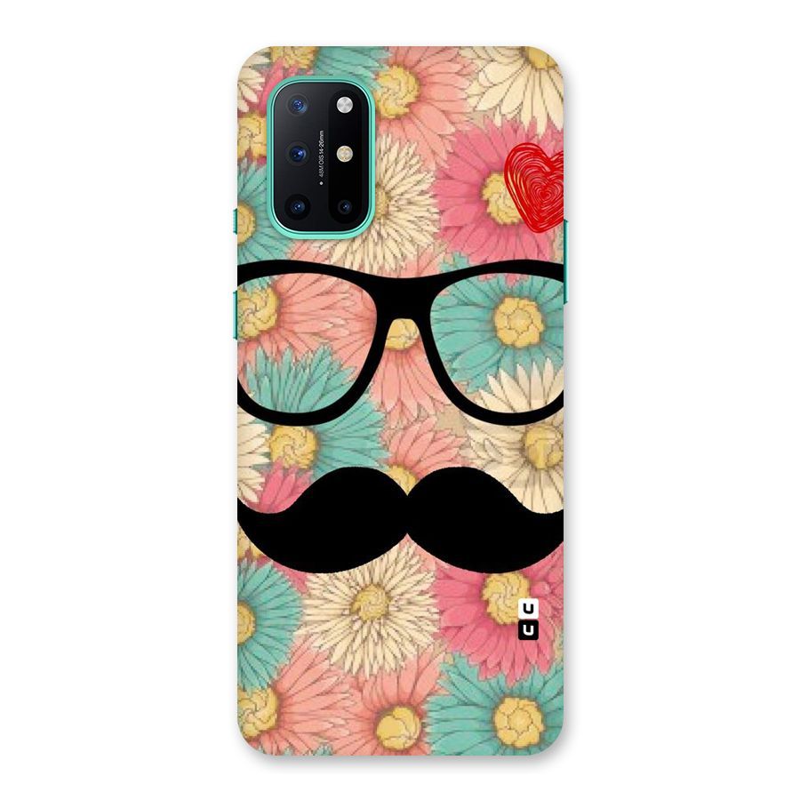 Floral Moustache Back Case for OnePlus 8T