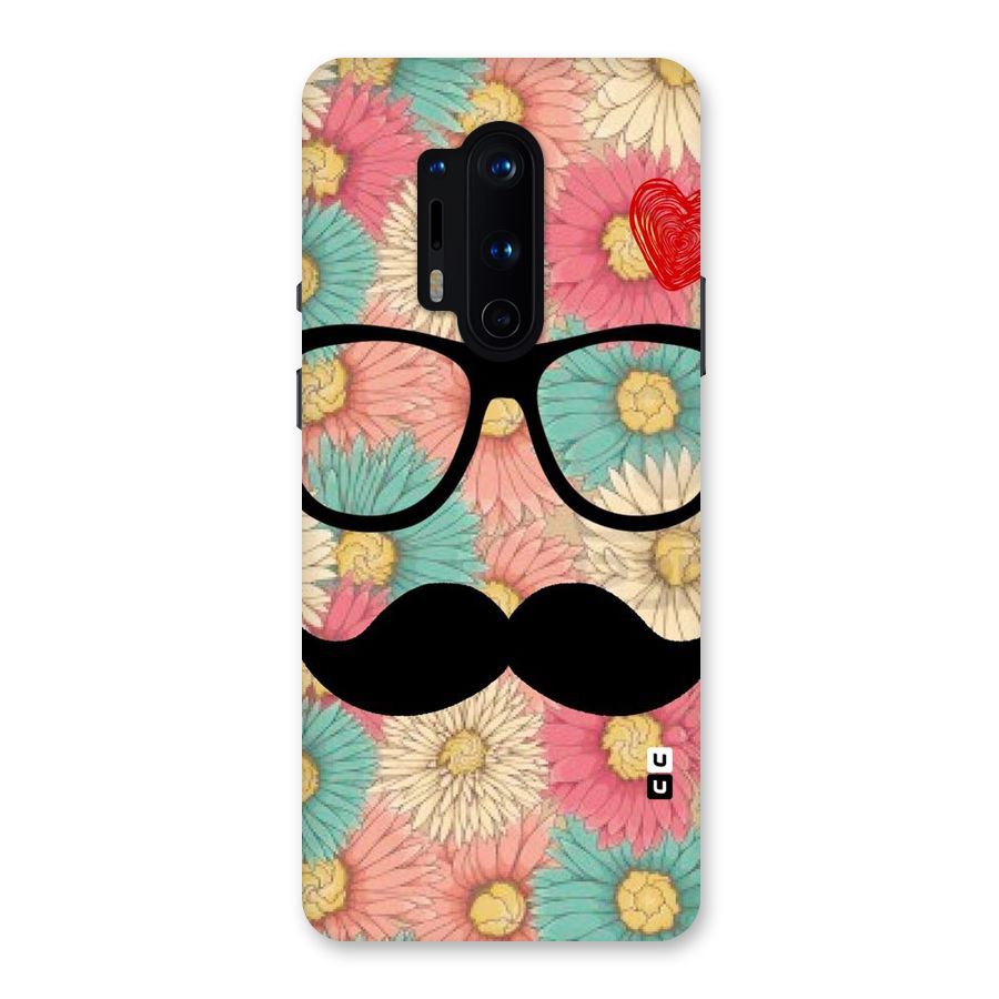 Floral Moustache Back Case for OnePlus 8 Pro