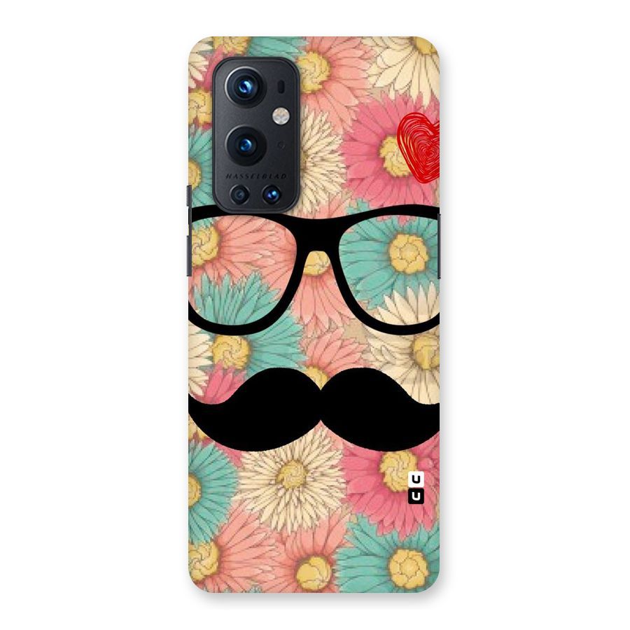 Floral Moustache Back Case for OnePlus 9 Pro