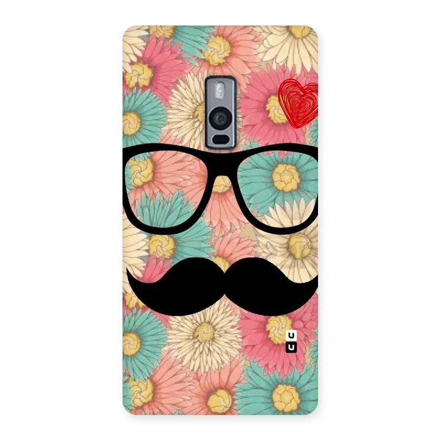 Floral Moustache Back Case for OnePlus Two