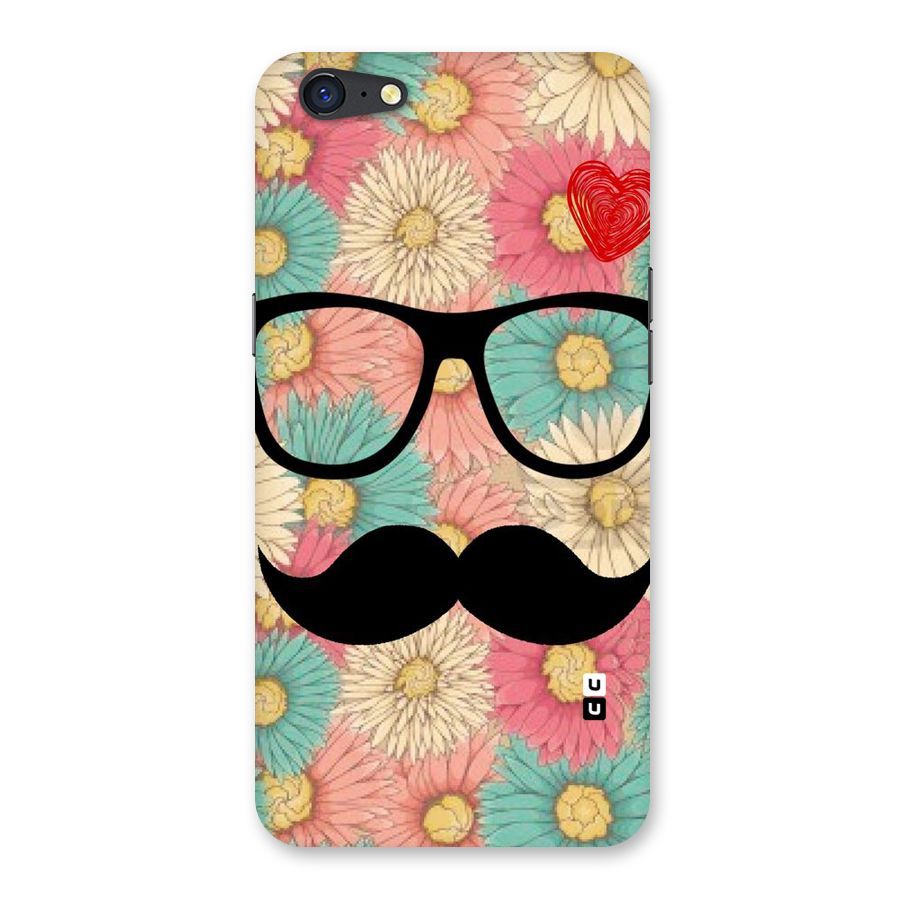 Floral Moustache Back Case for Oppo A71
