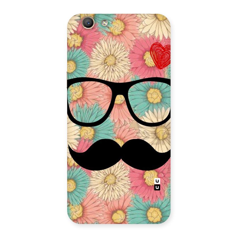 Floral Moustache Back Case for Oppo F1s