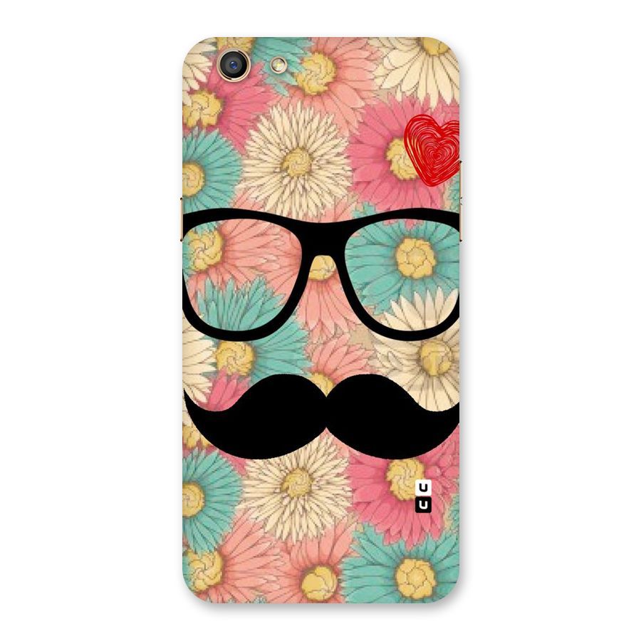 Floral Moustache Back Case for Oppo F3