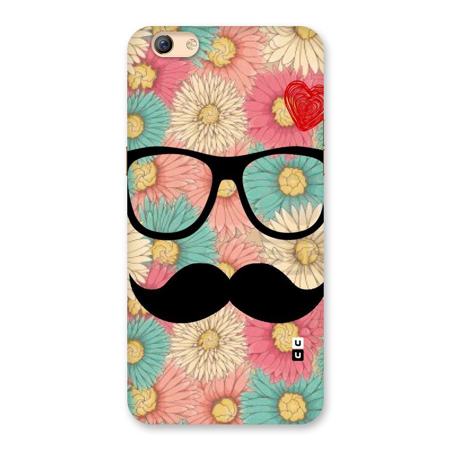 Floral Moustache Back Case for Oppo F3 Plus