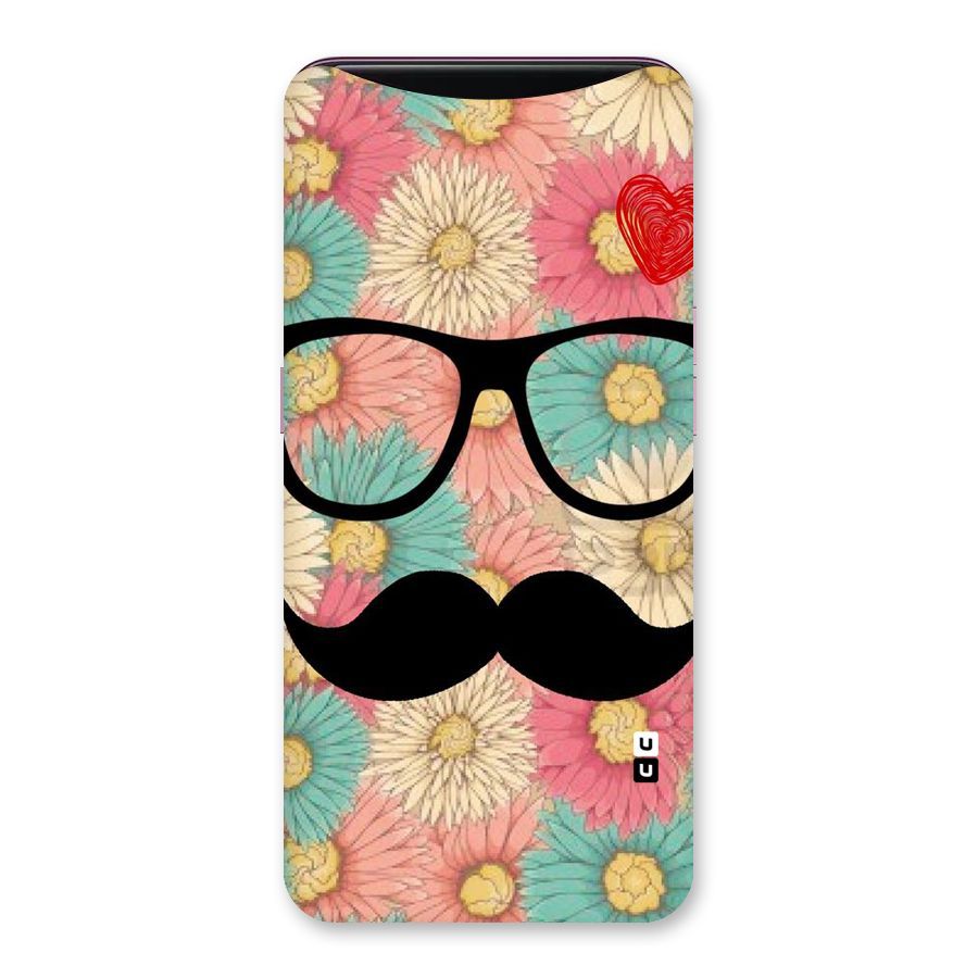 Floral Moustache Back Case for Oppo Find X