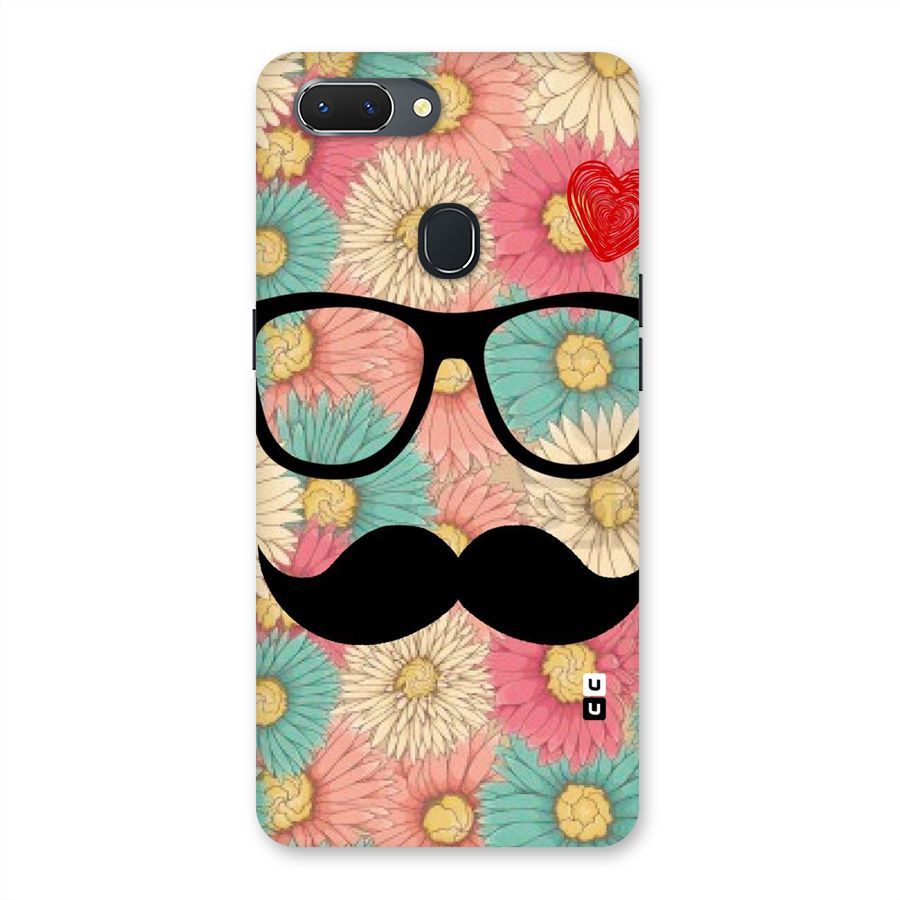 Floral Moustache Back Case for Oppo Realme 2