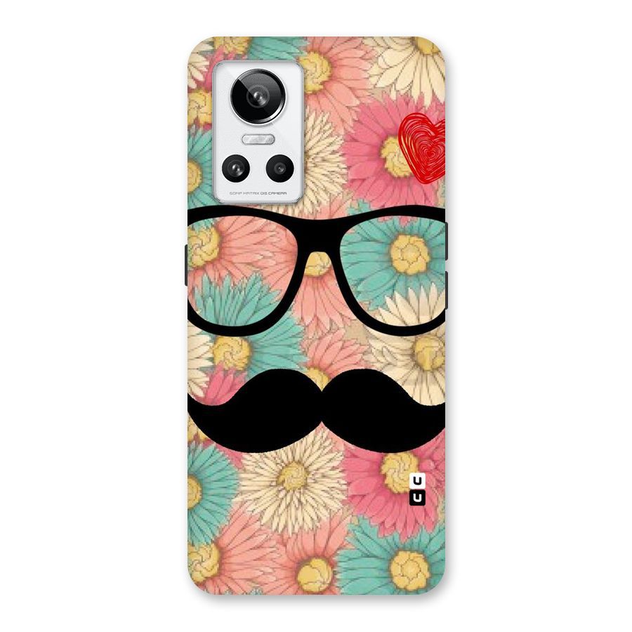 Floral Moustache Back Case for Realme GT Neo 3