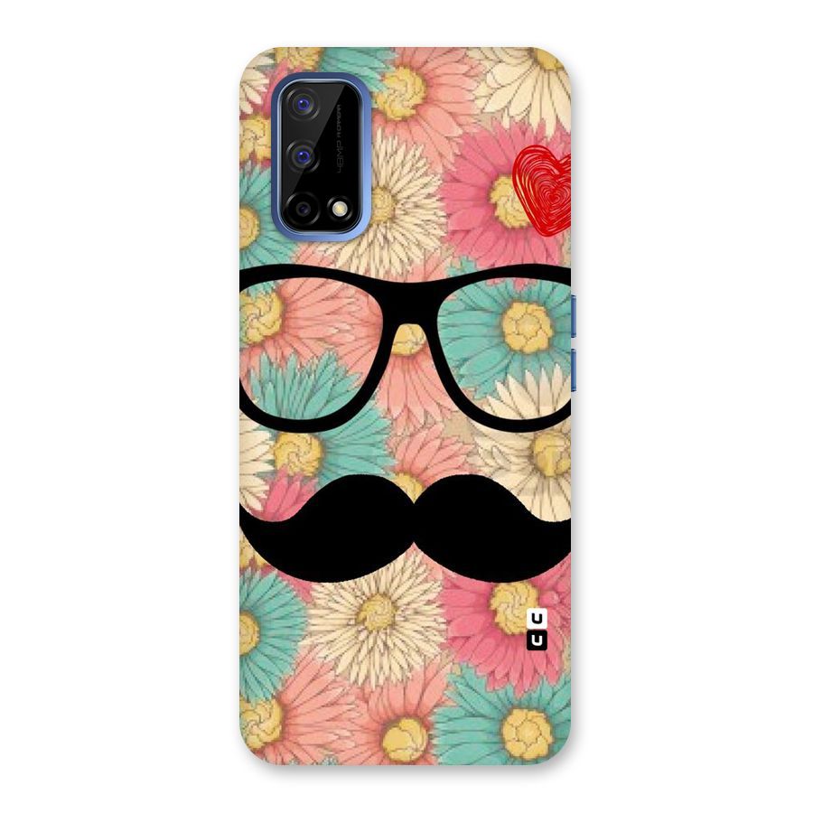 Floral Moustache Back Case for Realme Narzo 30 Pro
