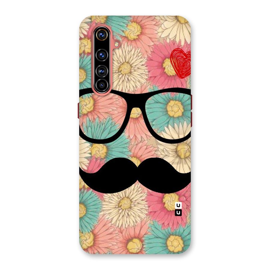 Floral Moustache Back Case for Realme X50 Pro